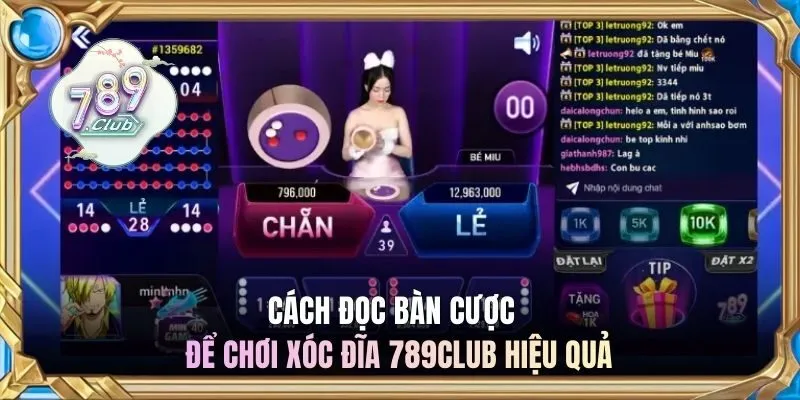 Cách đọc bàn cược để chơi xóc đĩa 789CLUB hiệu quả